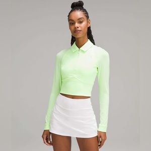 Lululemon Half-Zip Long Sleeve Golf Polo in Size 4 faded zap